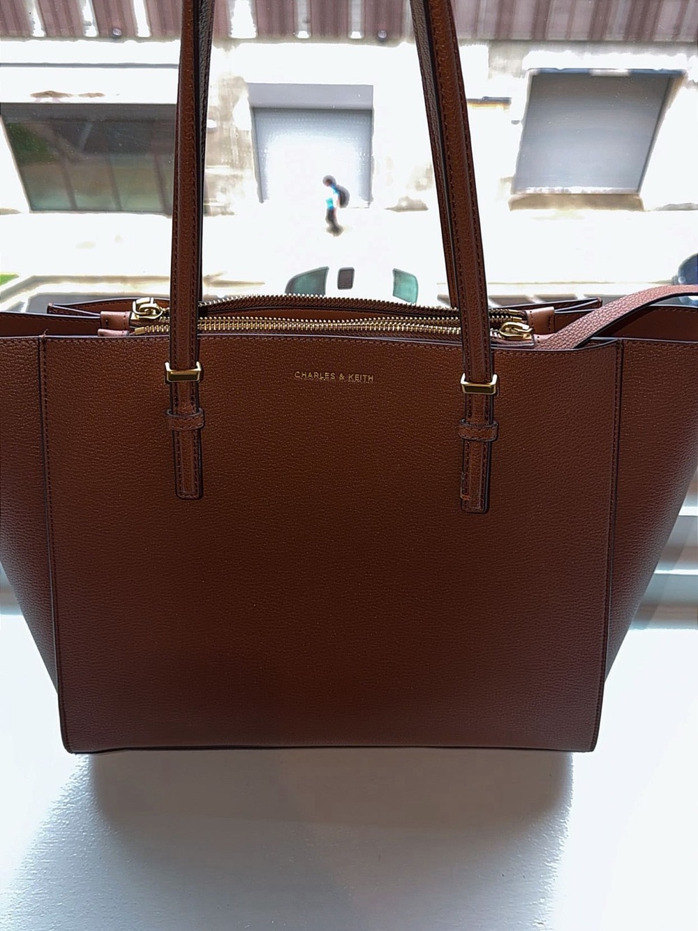 Charles & Keith Cognac Brown sansa Tote bag